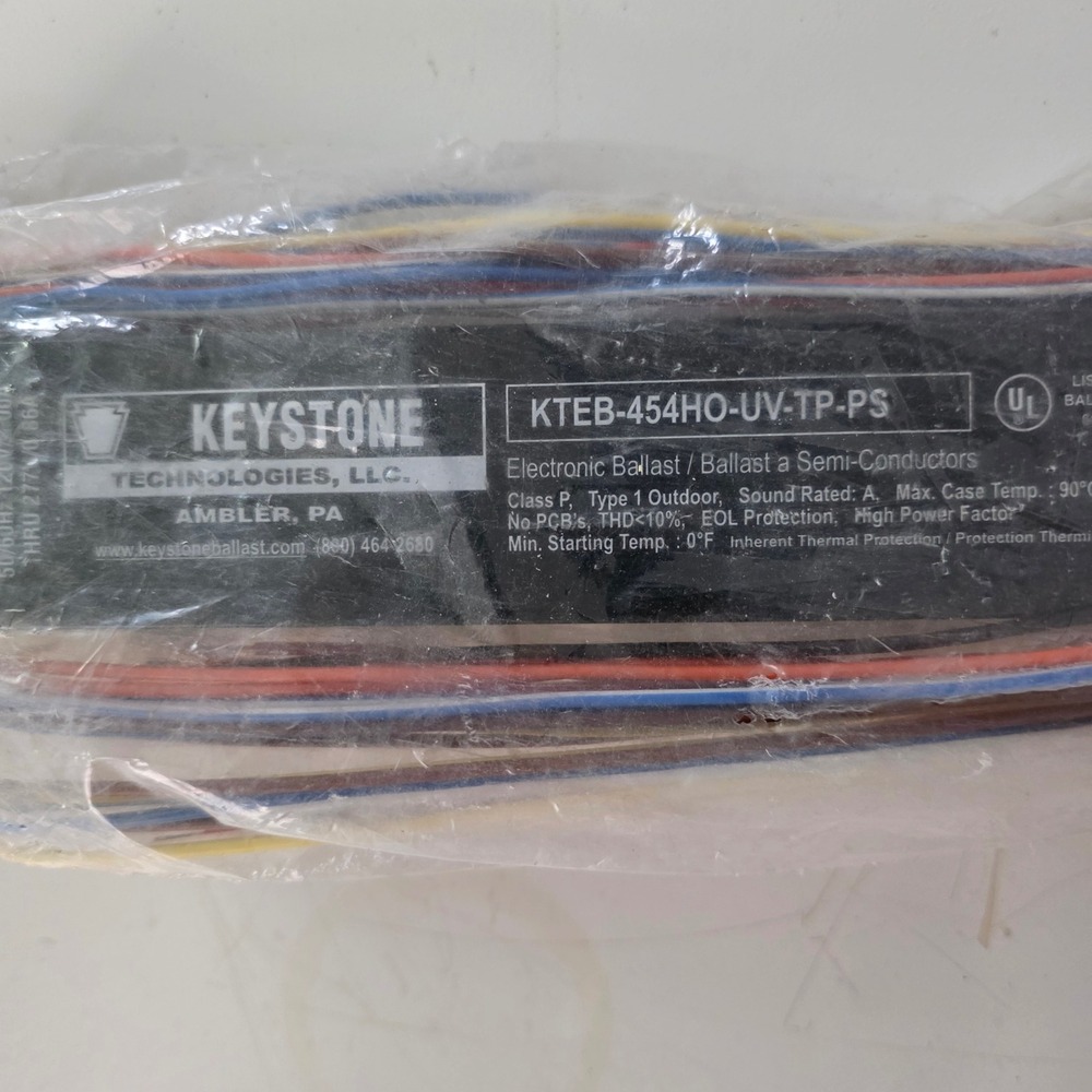 Keystone KTEB-454HO-UV-TP-PS Electronic Ballast 120-277V 4-Lamp F54T5/HO 54W NEW